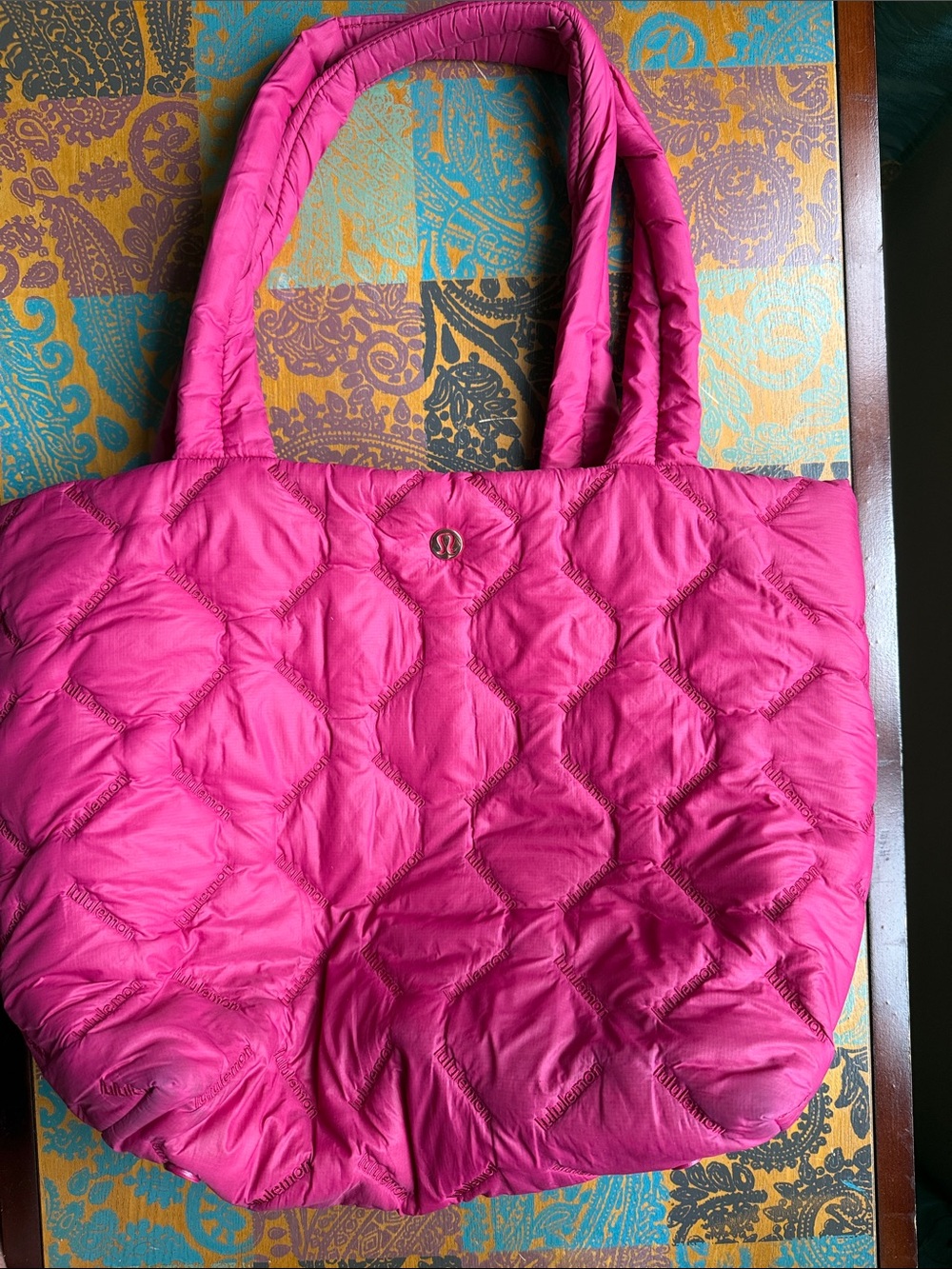 lululemon athletica Hot Pink Quilted Tote